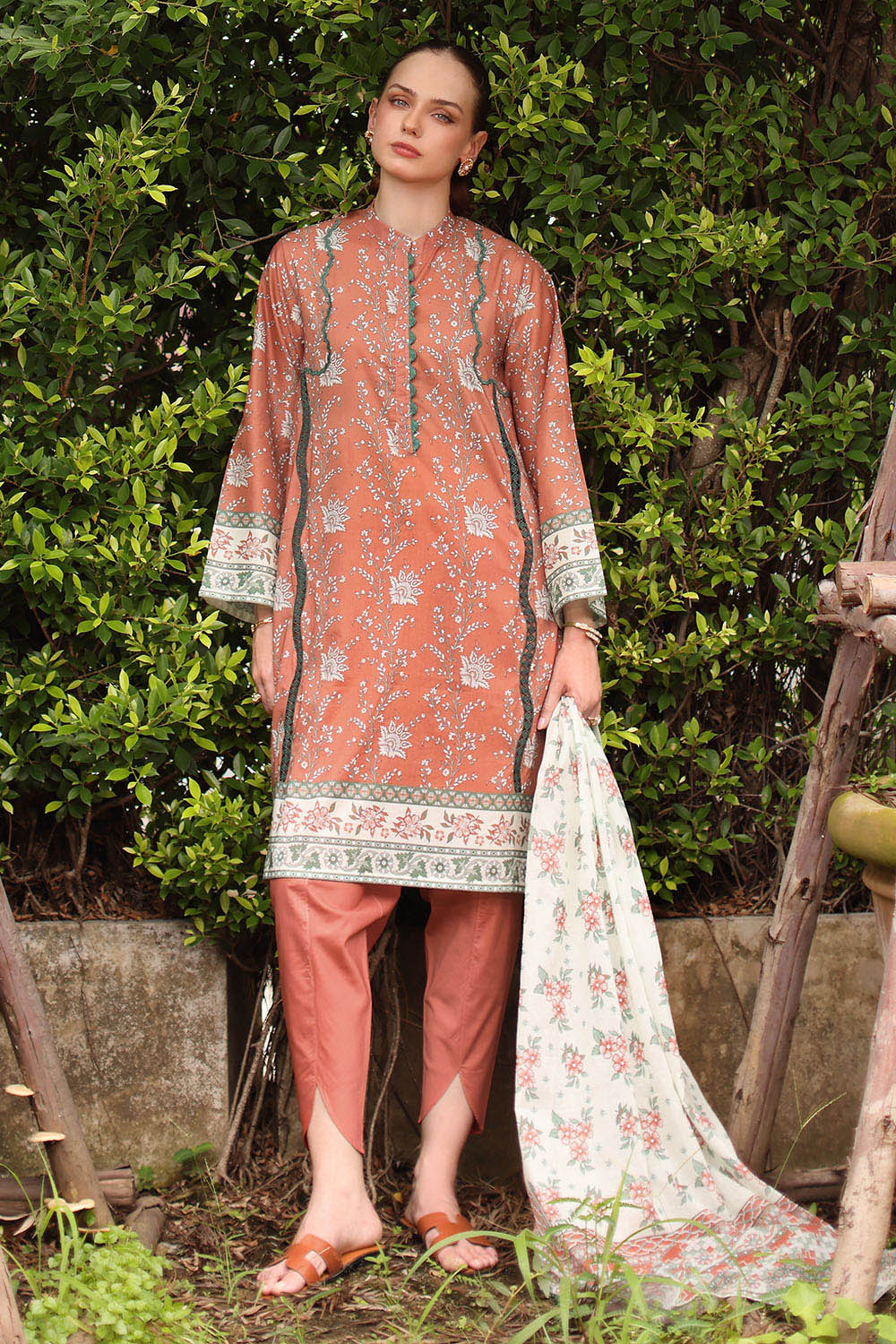 3 Piece Printed Lawn Suit with Printed Lawn Dupatta