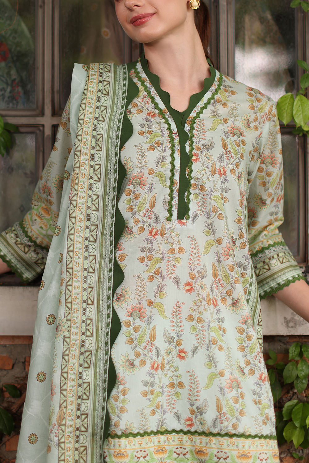 3 Piece Printed Lawn Suit with Printed Lawn Dupatta
