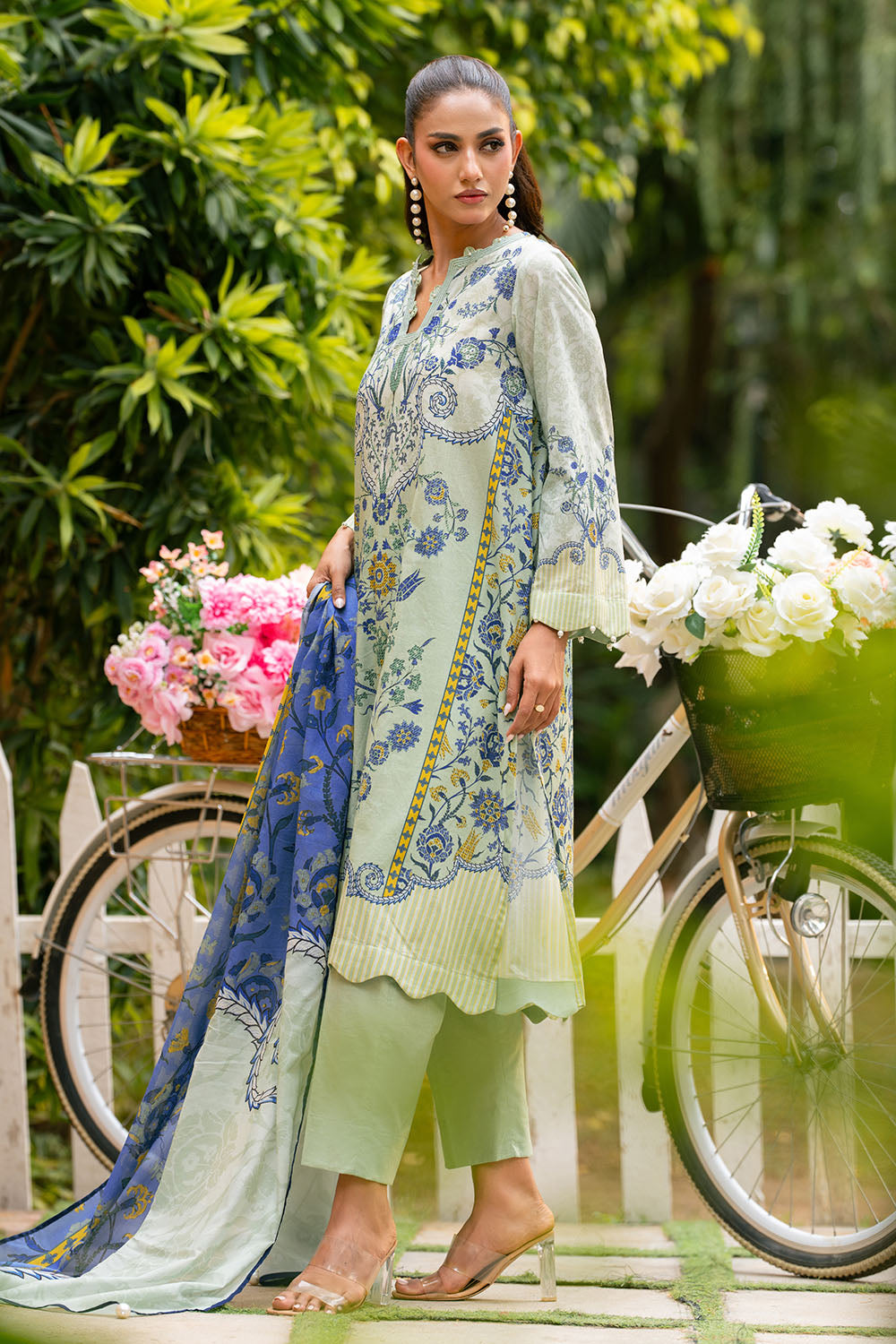 3 Piece Printed Lawn Suit with Printed Lawn Dupatta