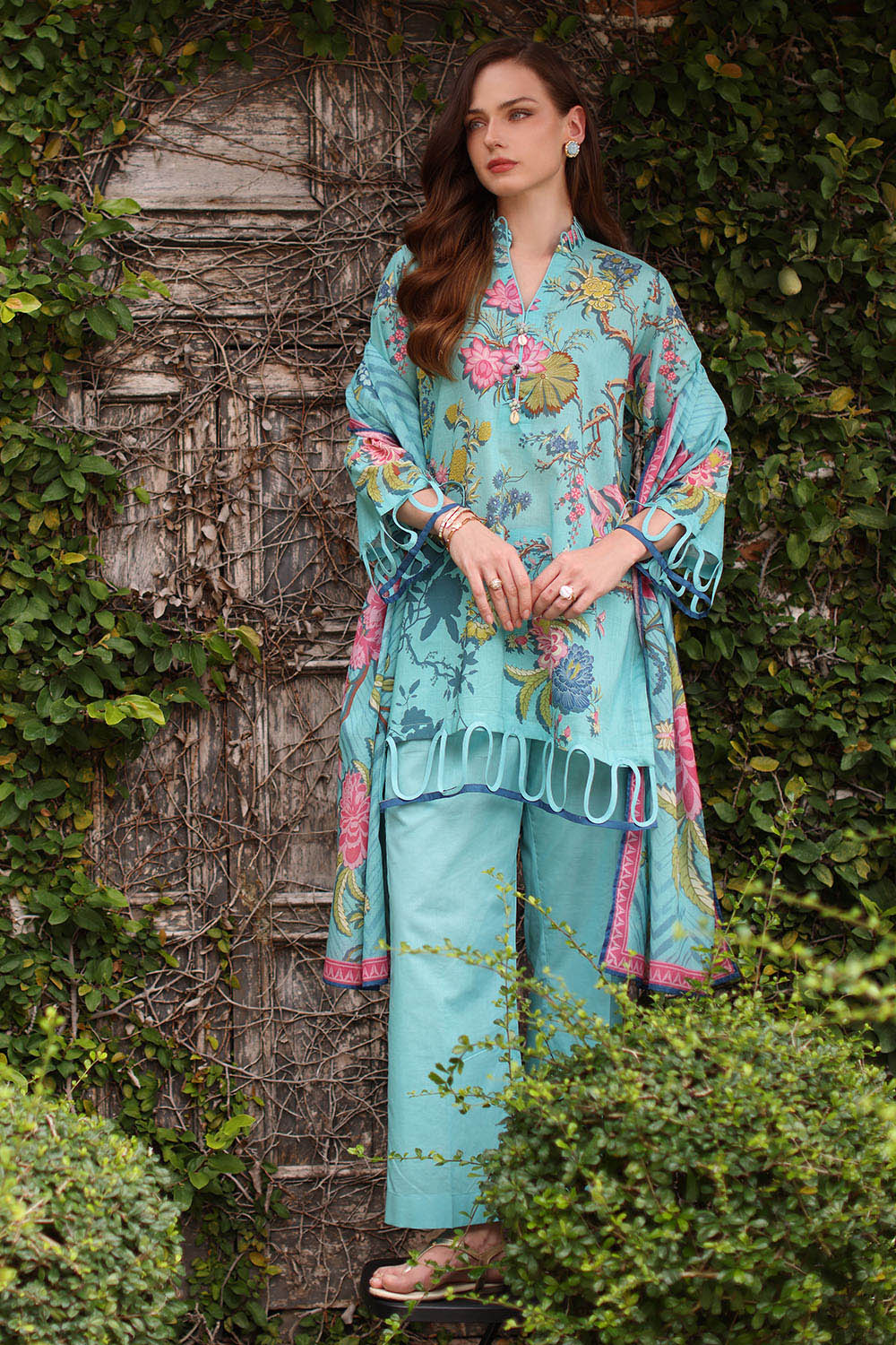 3 Piece Printed Lawn Suit with Printed Lawn Dupatta