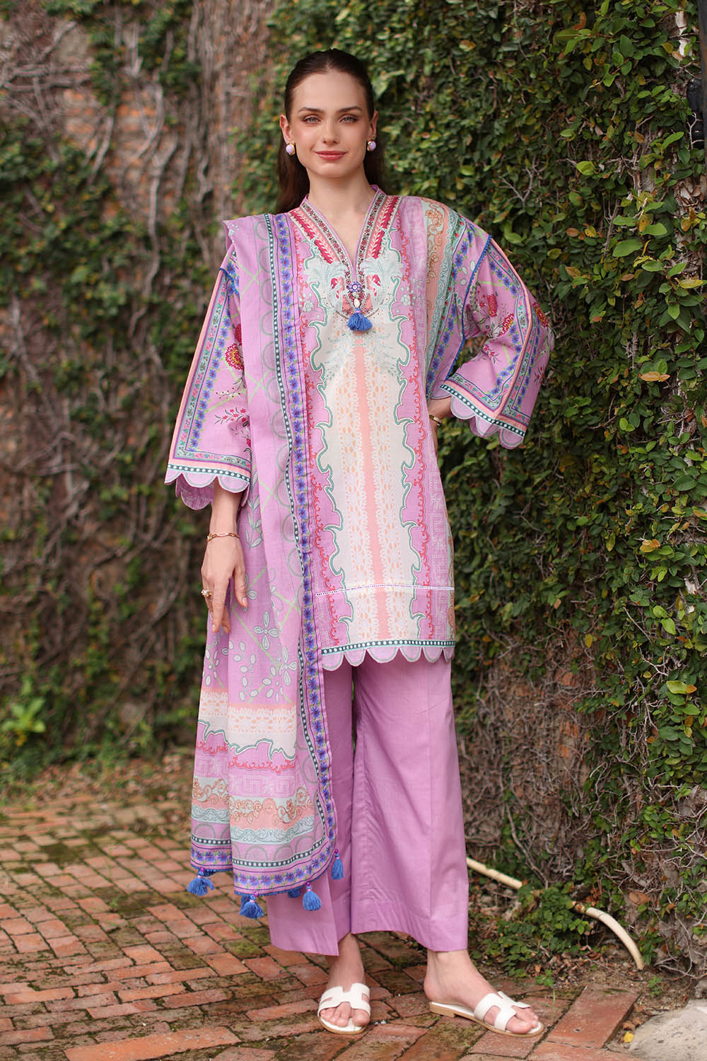 3 Piece Printed Lawn Suit with Printed Lawn Dupatta