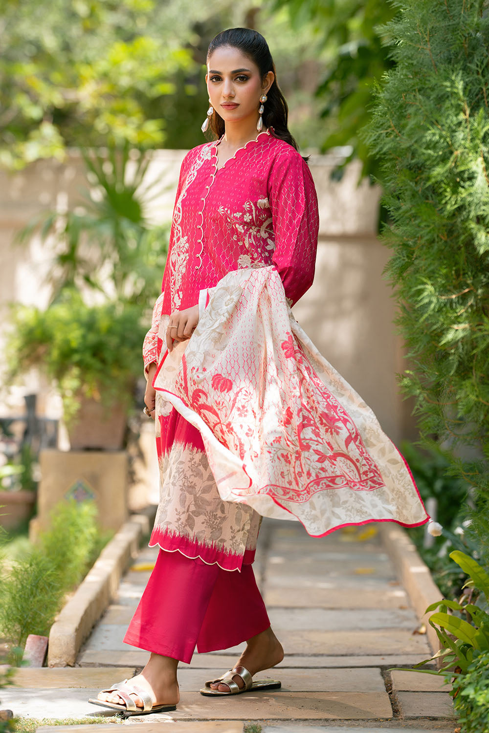 3 Piece Printed Lawn Suit with Printed Lawn Dupatta
