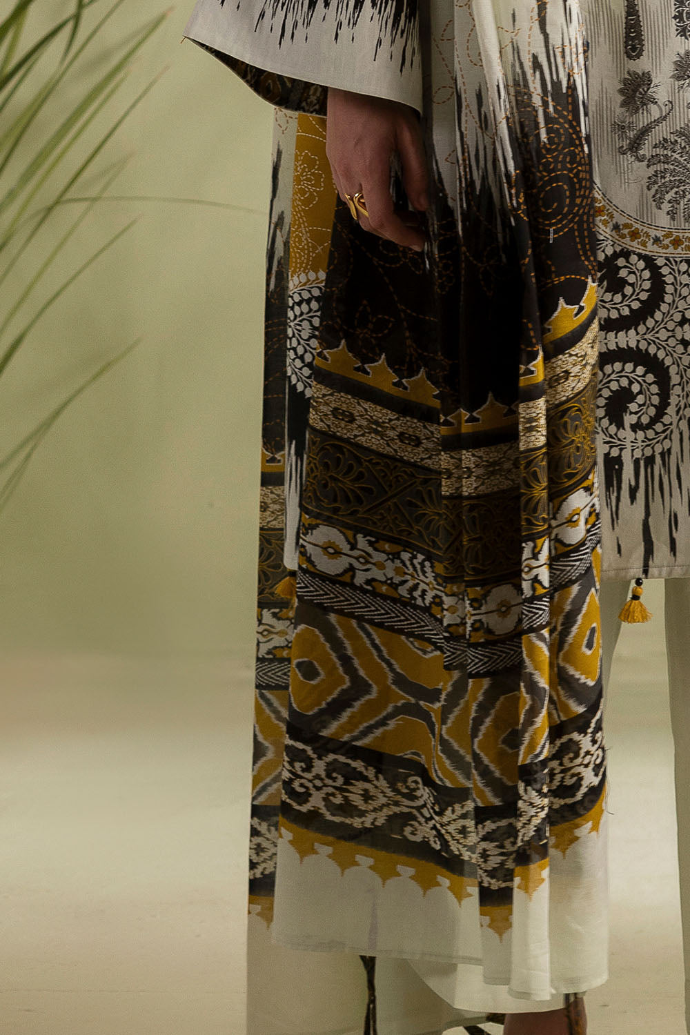3 Piece Printed Lawn Suit with Embroidered Neckline