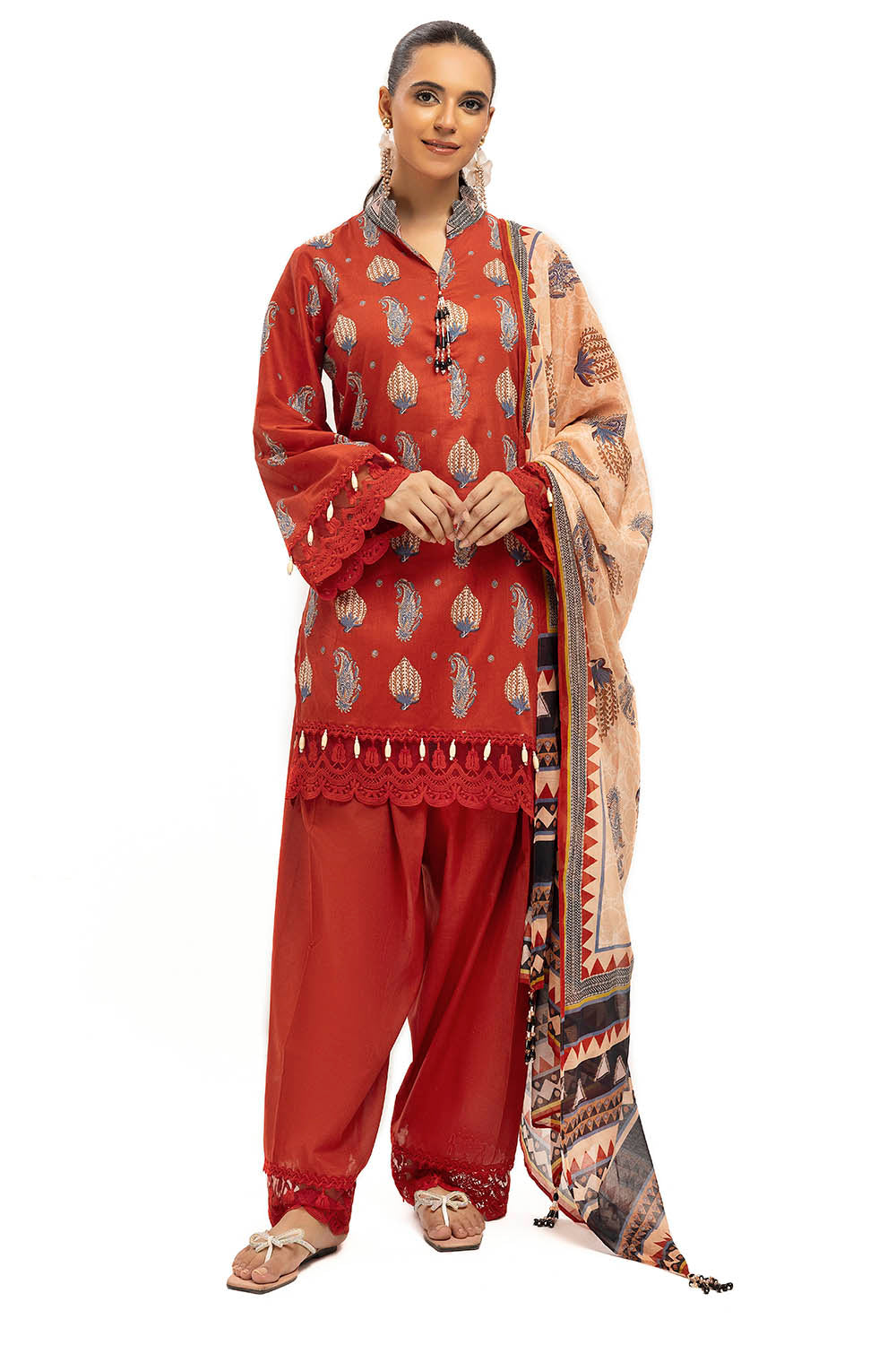 3 Piece Printed Lawn Suit with Dupatta