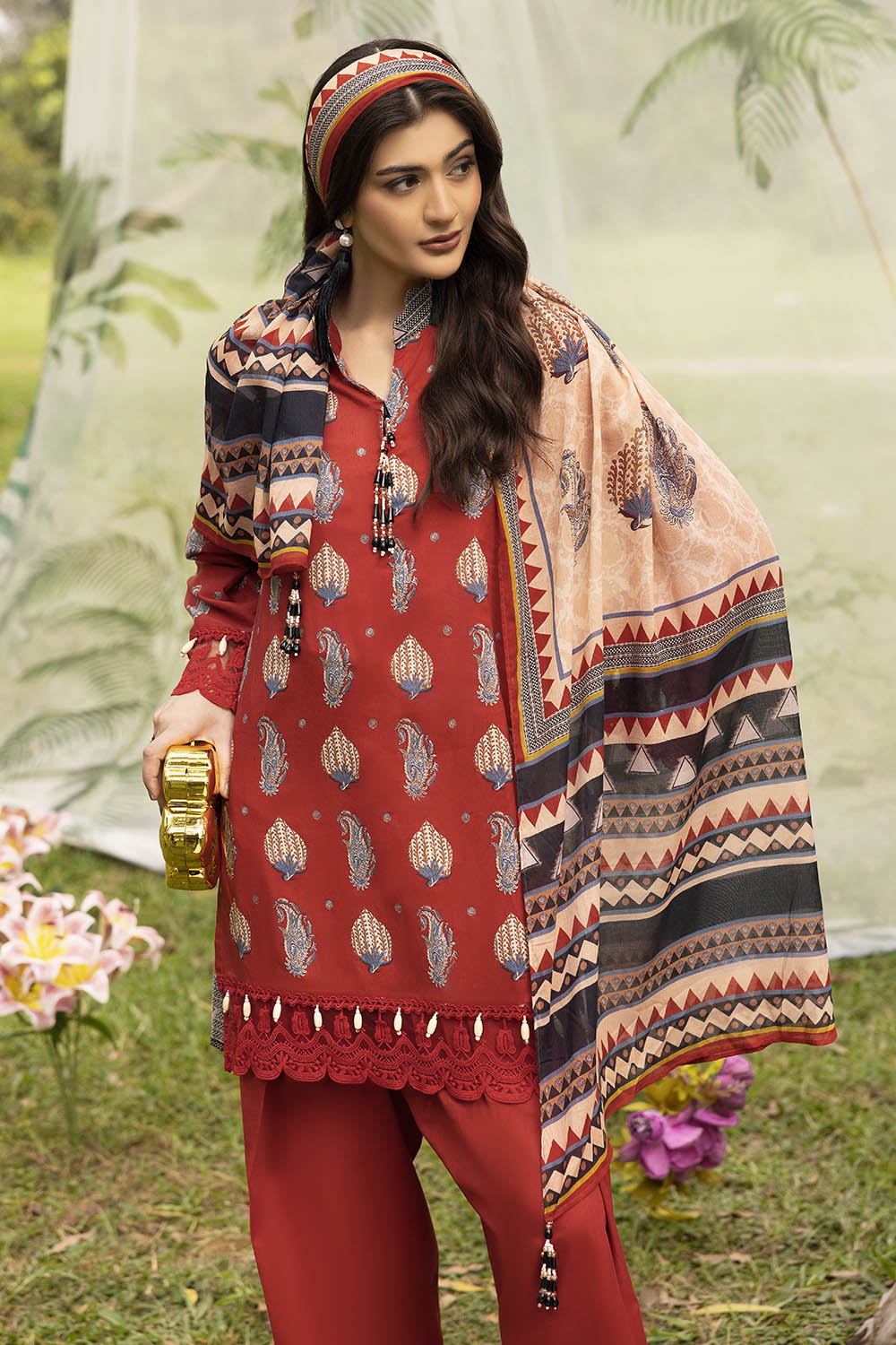 3 Piece Printed Lawn Suit with Dupatta