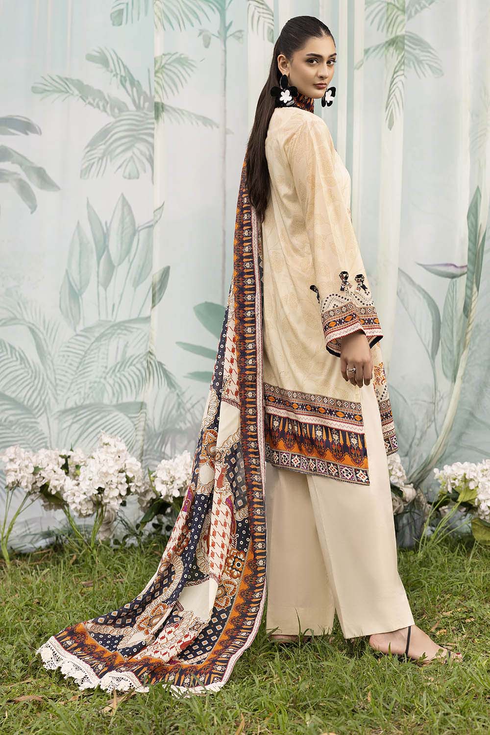 3 Piece Printed Lawn Suit with Dupatta