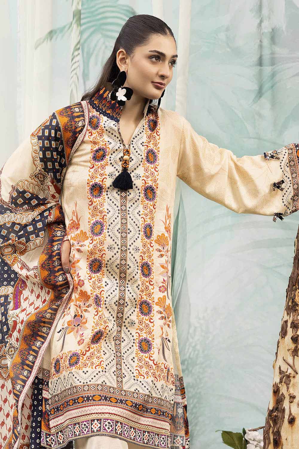 3 Piece Printed Lawn Suit with Dupatta