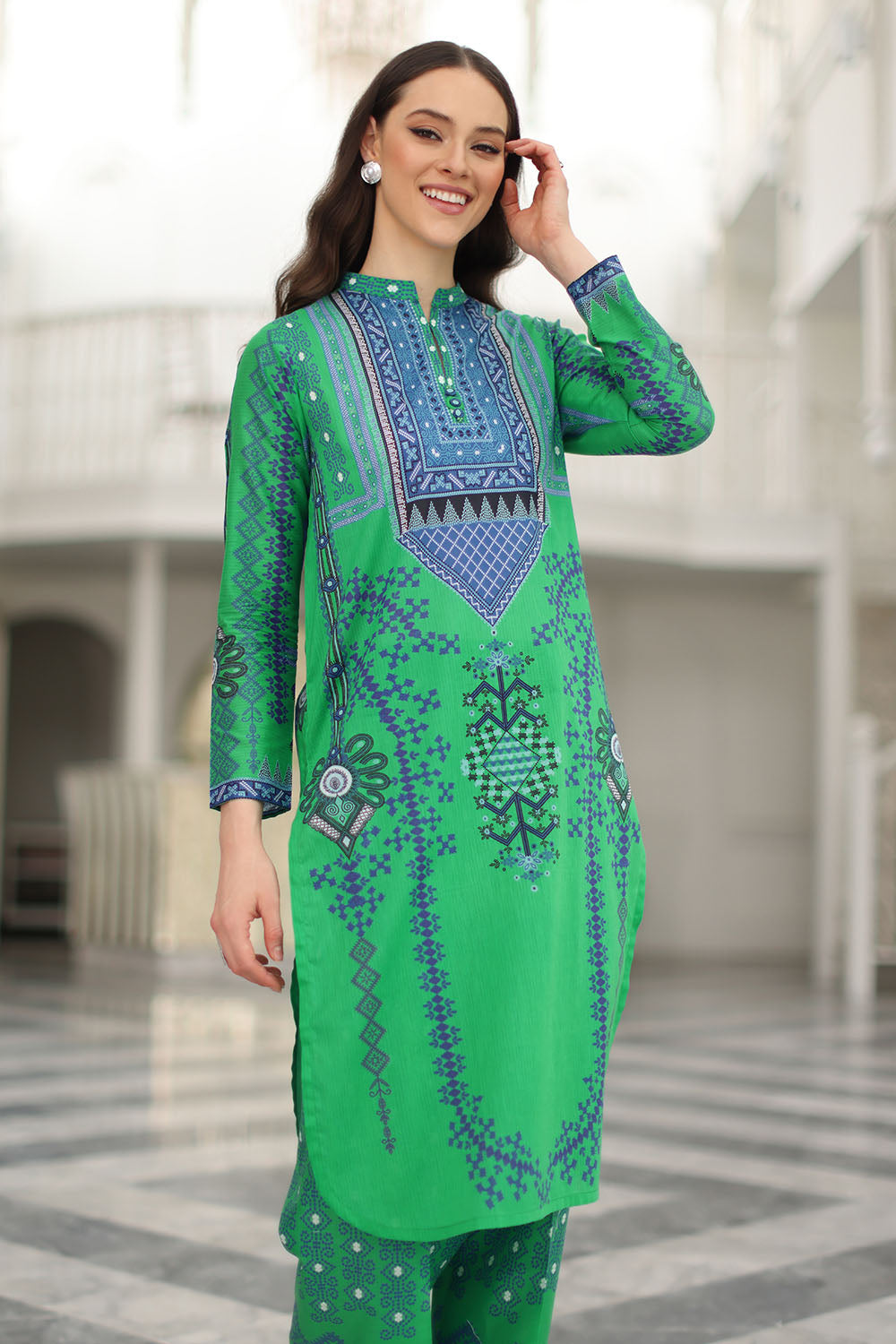 2 Piece Printed Lawn Suit with Printed Trouser