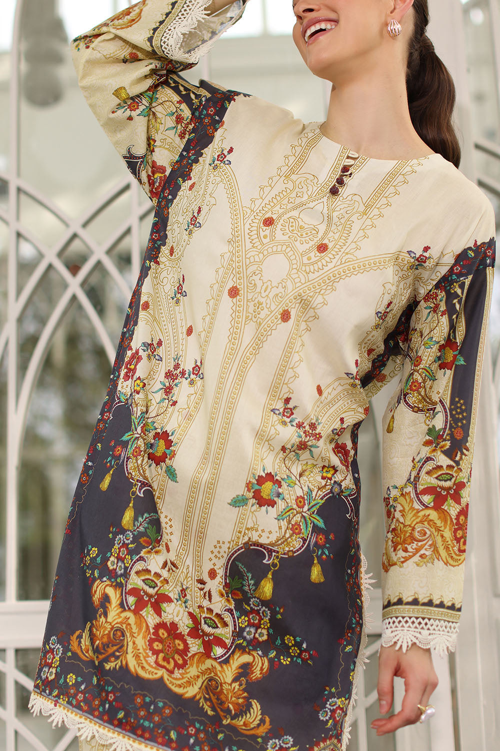 2 Piece Printed Lawn Suit with Printed Trouser