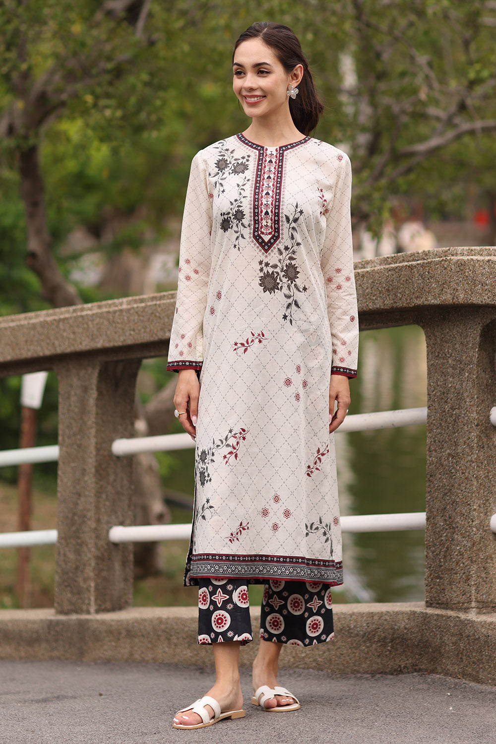 2 Piece Printed Lawn Suit with Printed Trouser