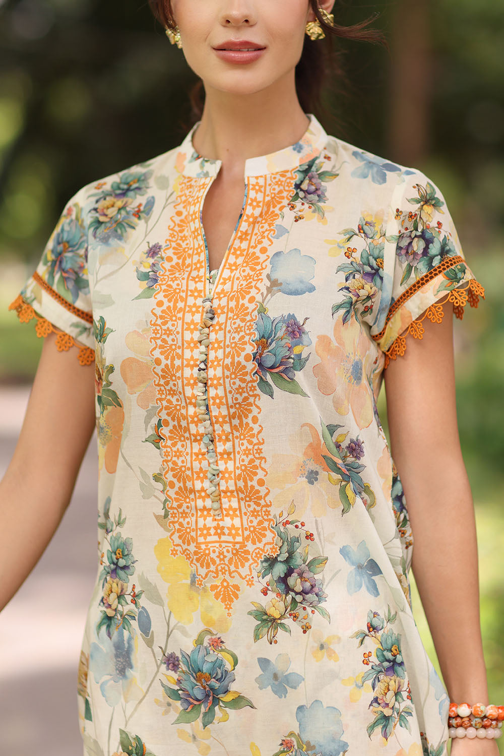 2 Piece Printed Lawn Suit with Printed Trouser
