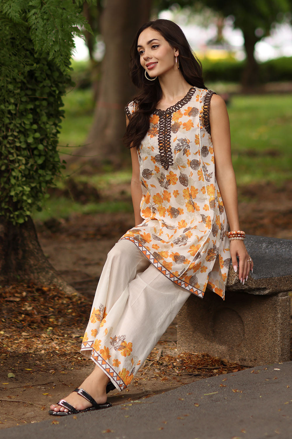 2 Piece Printed Lawn Suit with Printed Trouser