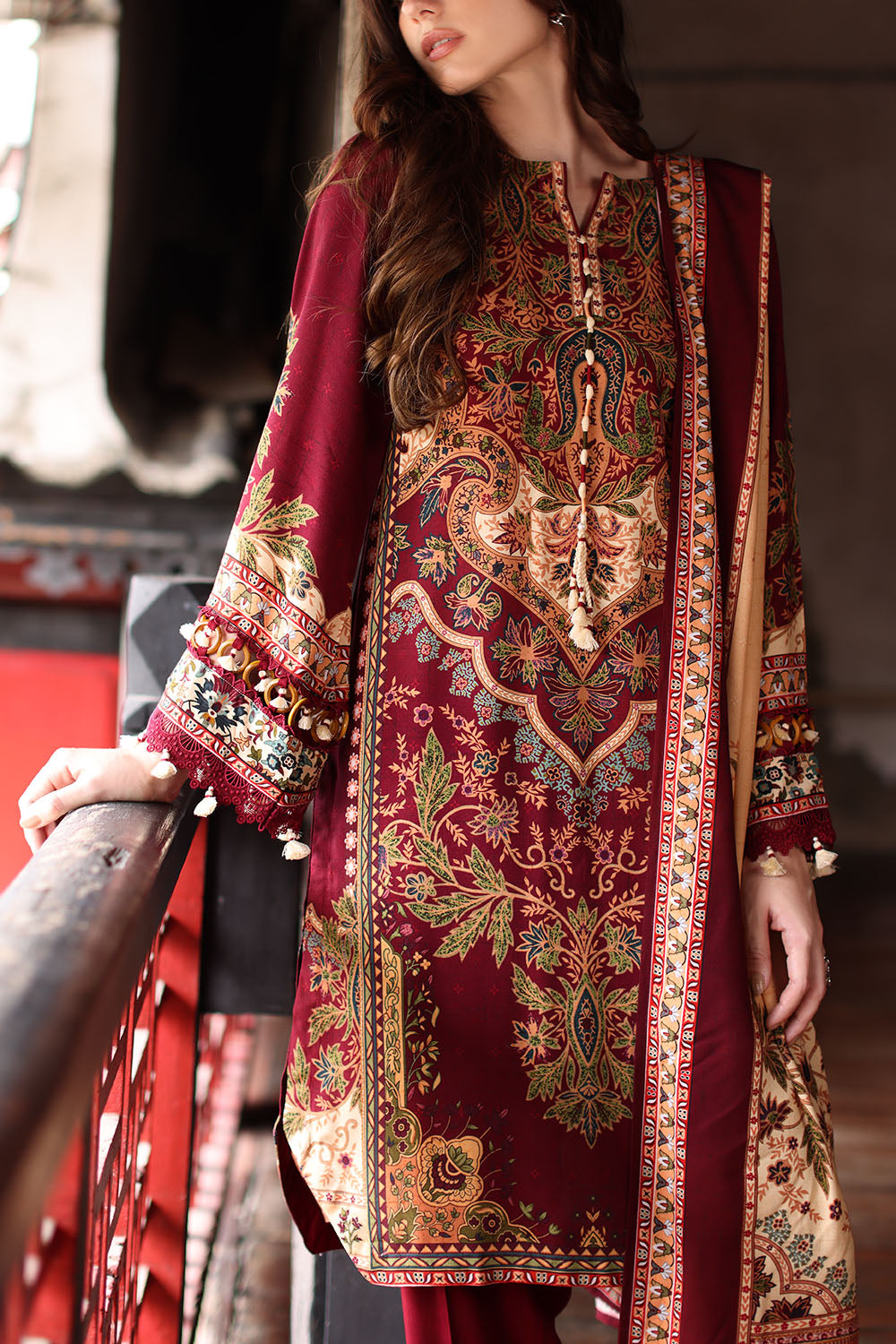 3 Piece Printed Linen Suit with Printed Linen Dupatta