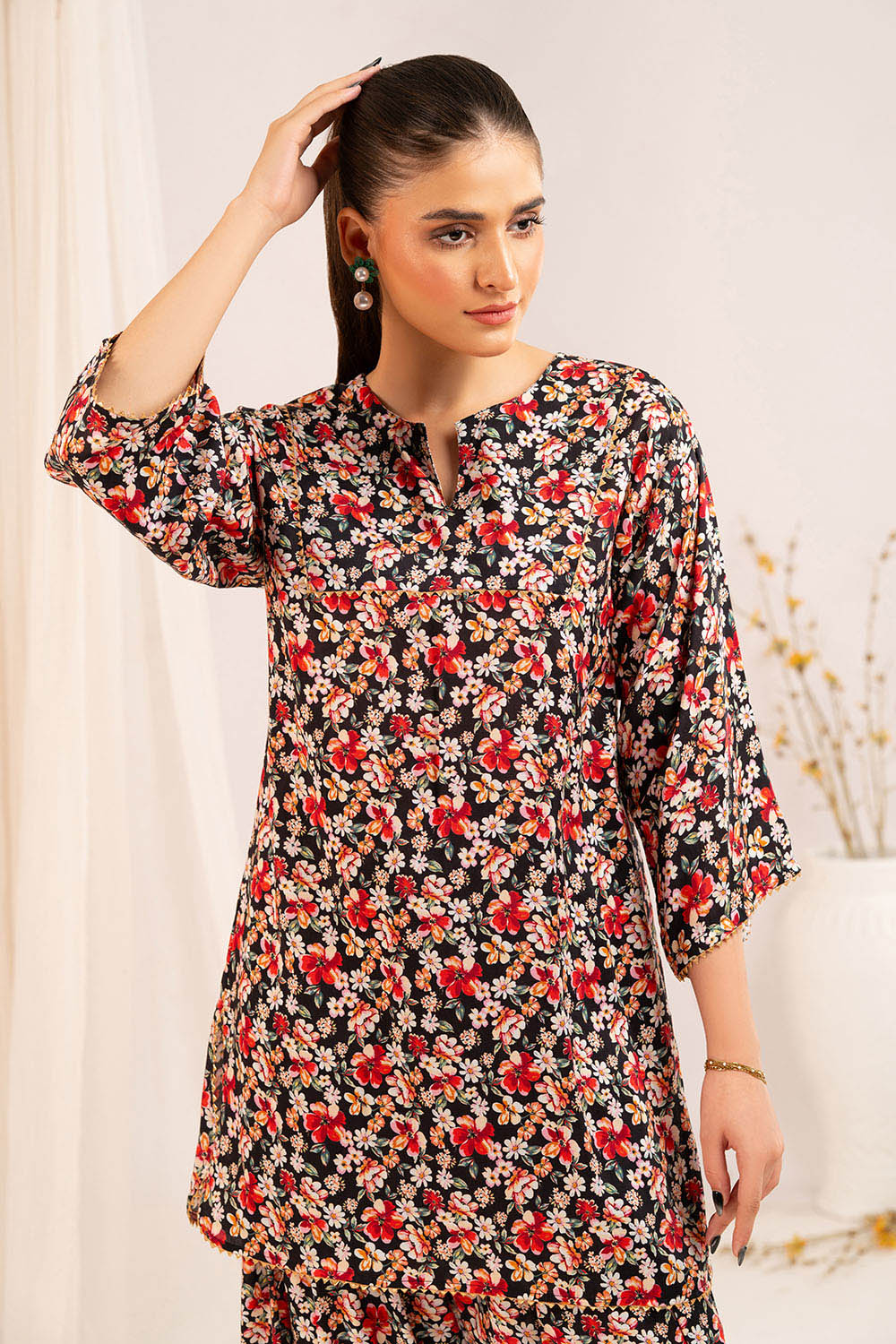 1 Piece Printed Linen Shirt