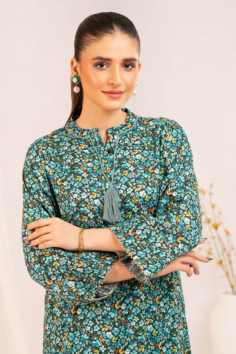1 Piece Printed Linen Shirt