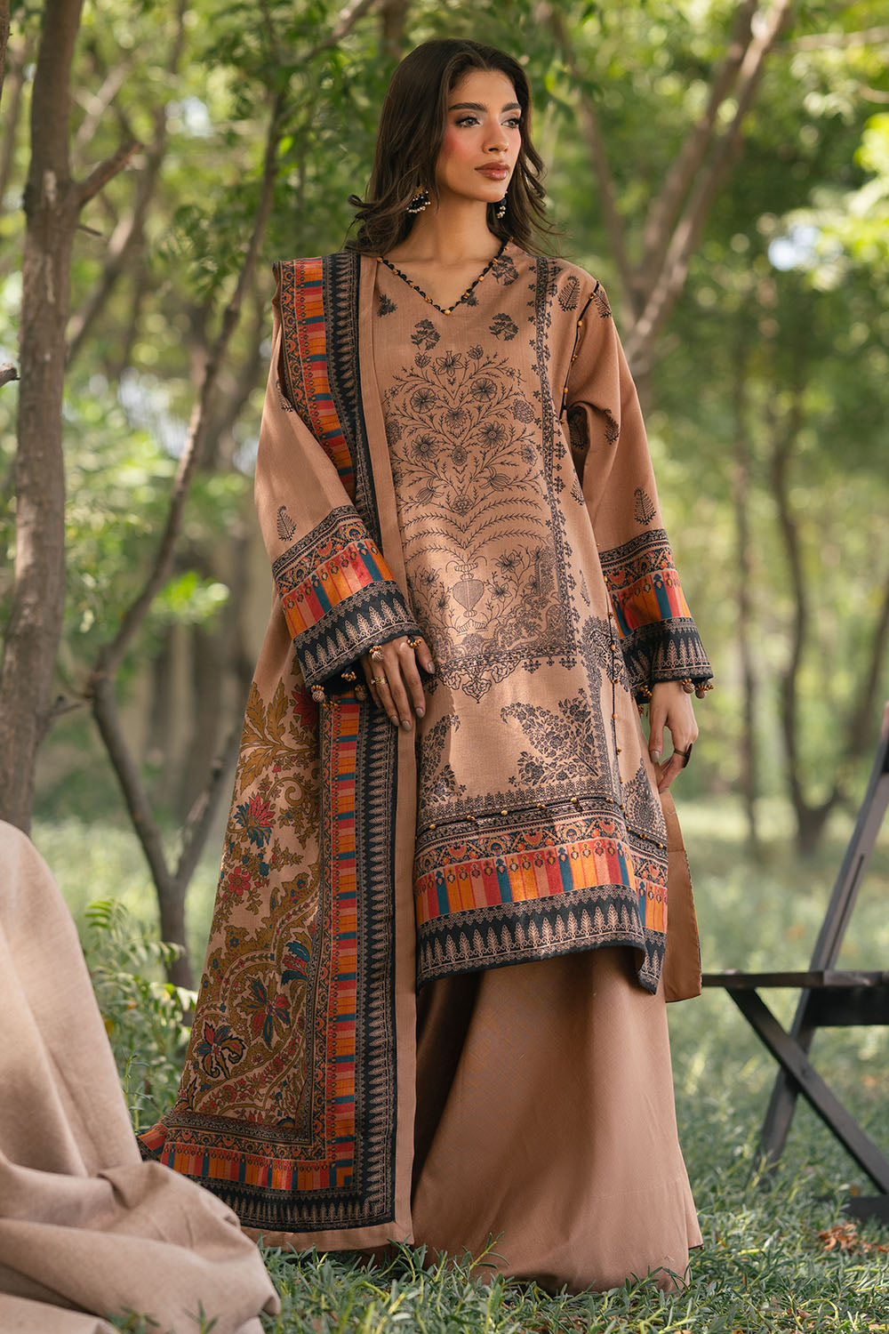 3 Piece Printed Pashmina Suit - W-FB-MM-26-489741