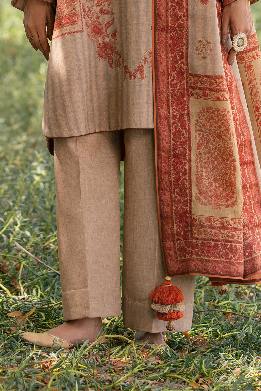 3 Piece Printed Pashmina Suit
