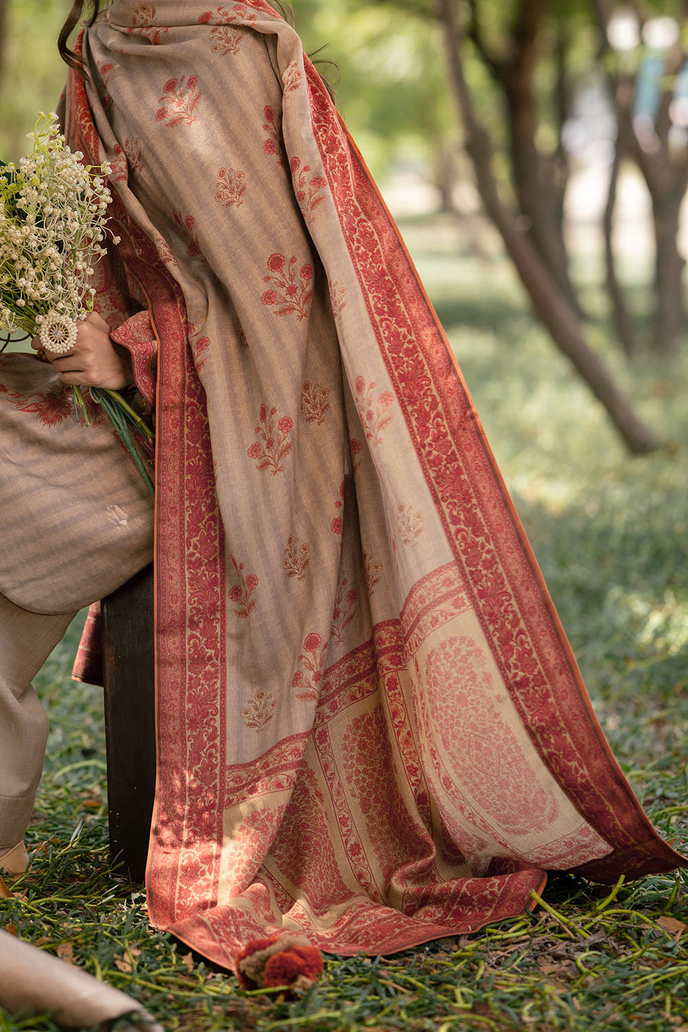 3 Piece Printed Pashmina Suit