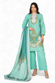 3 Piece Printed Stripe Khaddar Suit with Dupatta