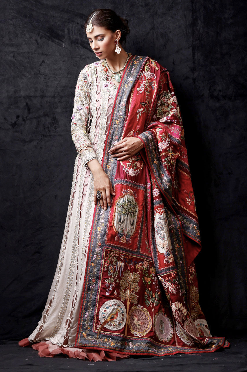 Criss Cross Textured Peshwas