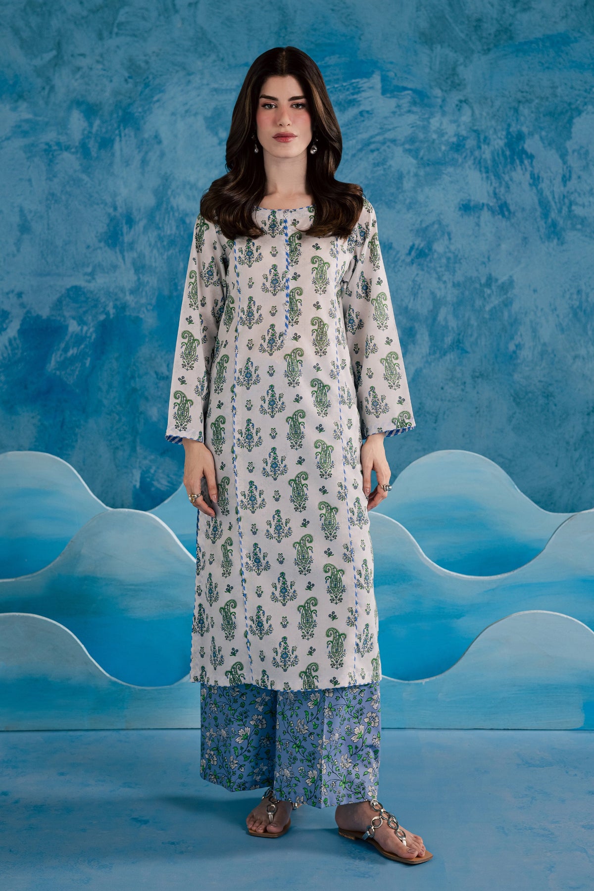 Purple Julie 2Pc - Printed Lawn Dress