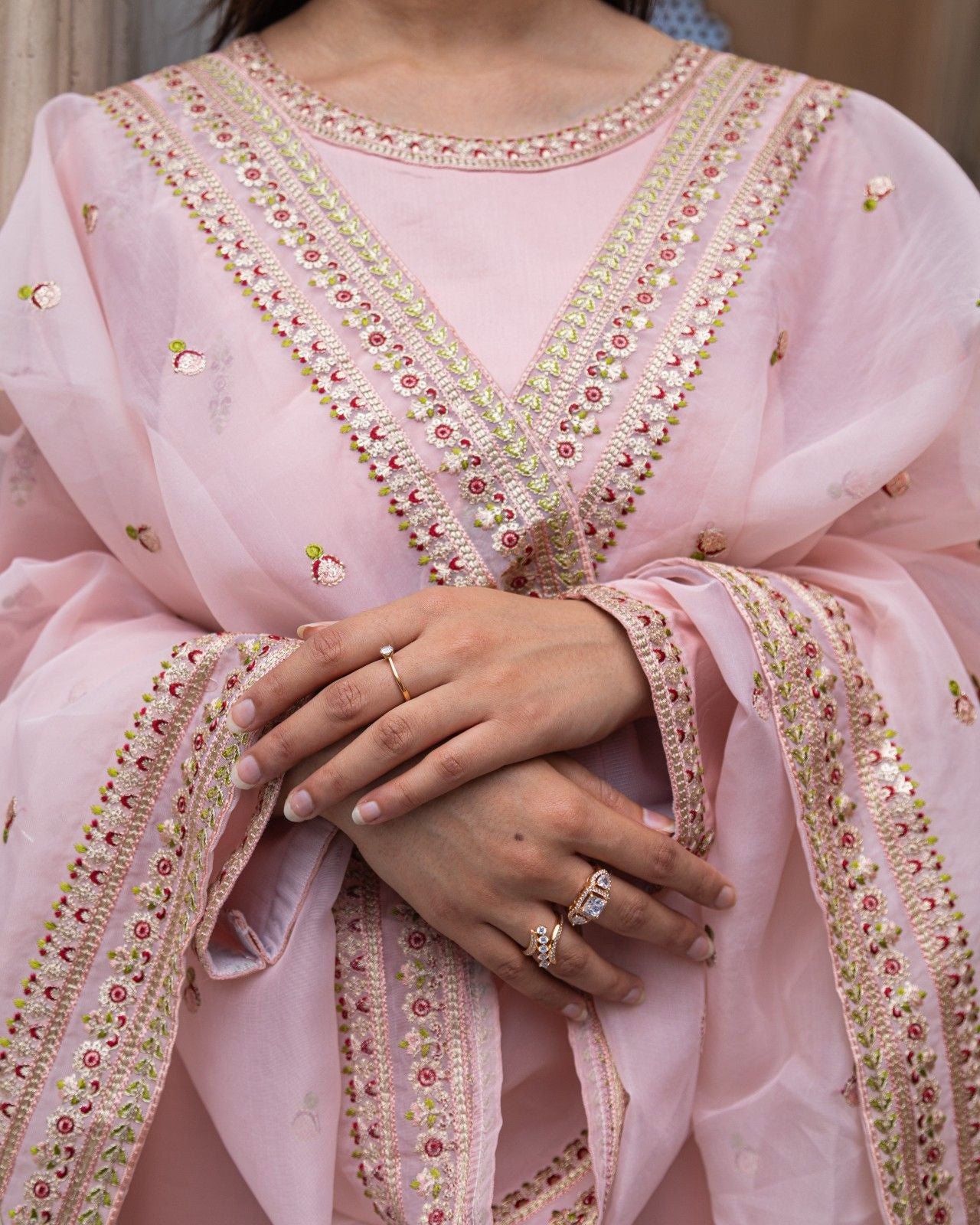 Royal Pink Majesty Sharara Suit | Blush Pink Premium Lawn 3 Piece