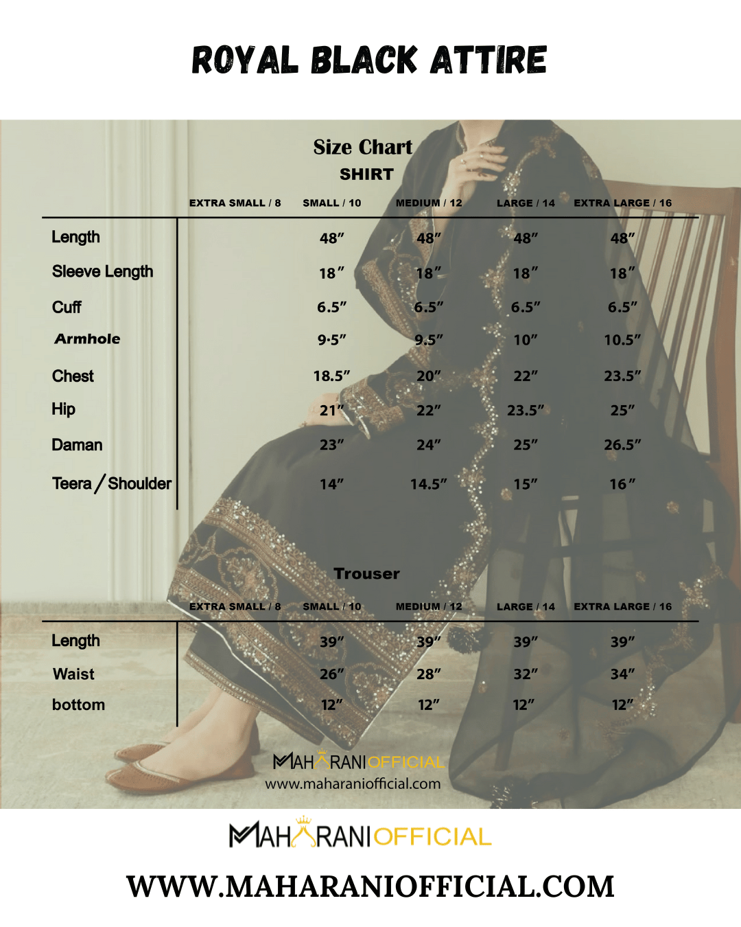 Royal Black Attire – Classic 3-Piece Suit for Women