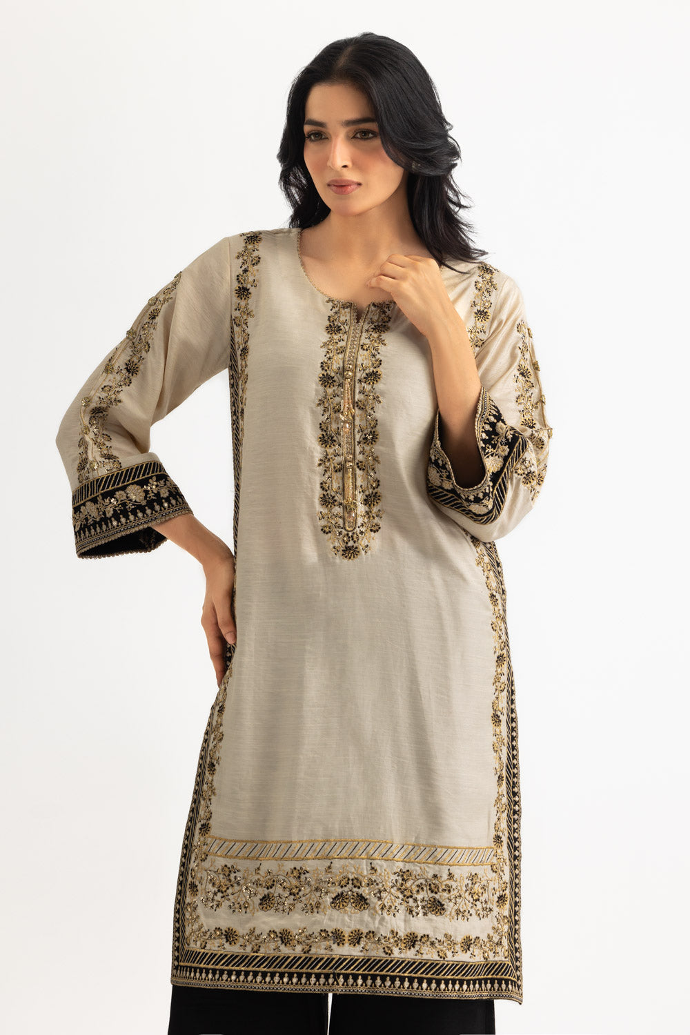 Raw Silk Embroidered Co-Ord Set
