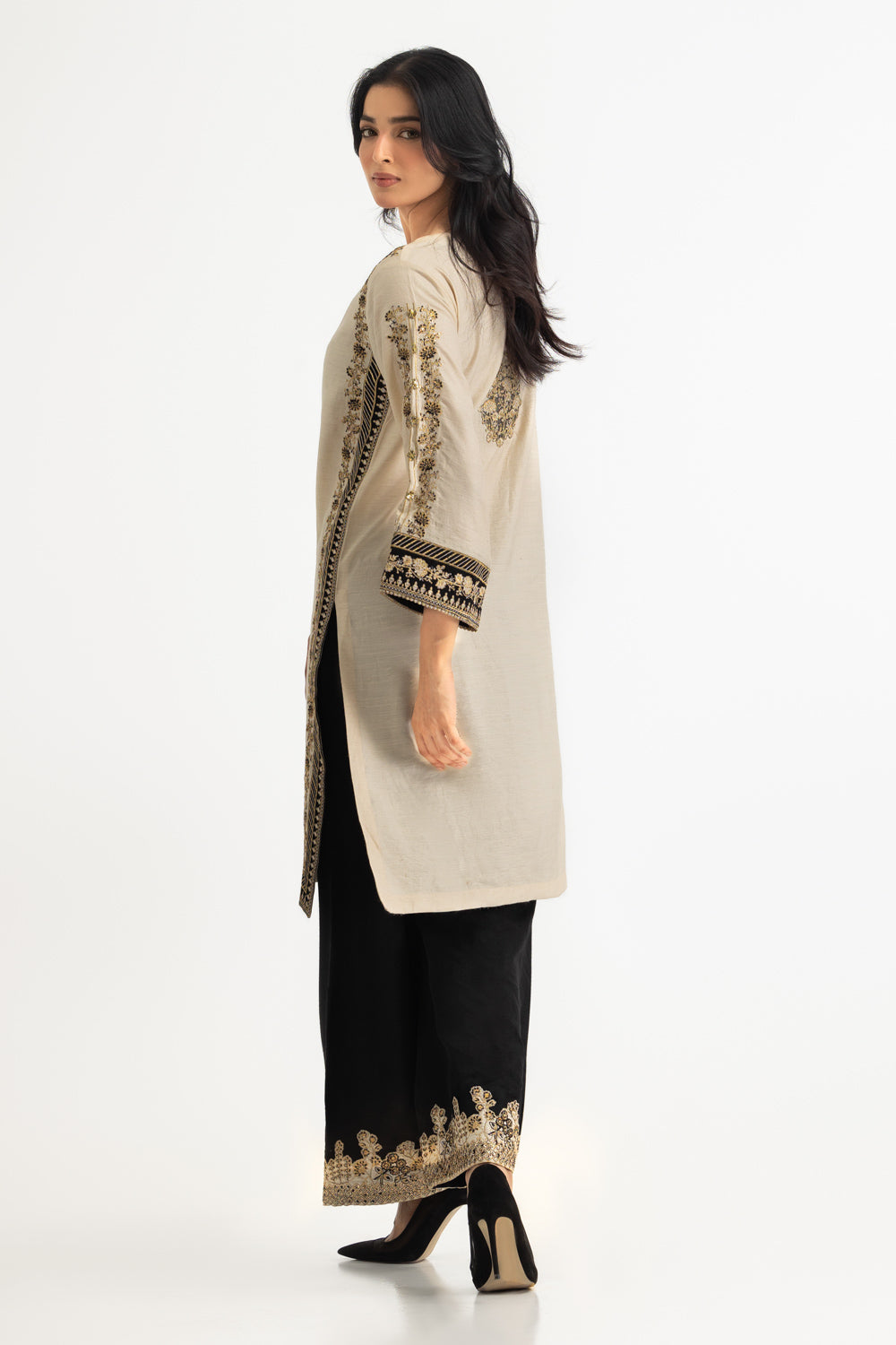 Raw Silk Embroidered Co-Ord Set