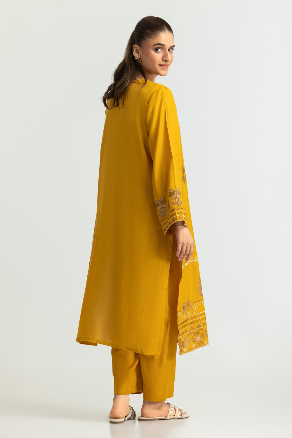 Raw Silk Embroidered Co-Ord Set