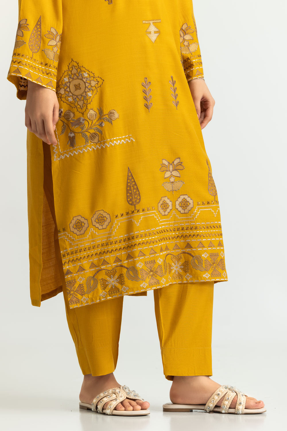 Raw Silk Embroidered Co-Ord Set
