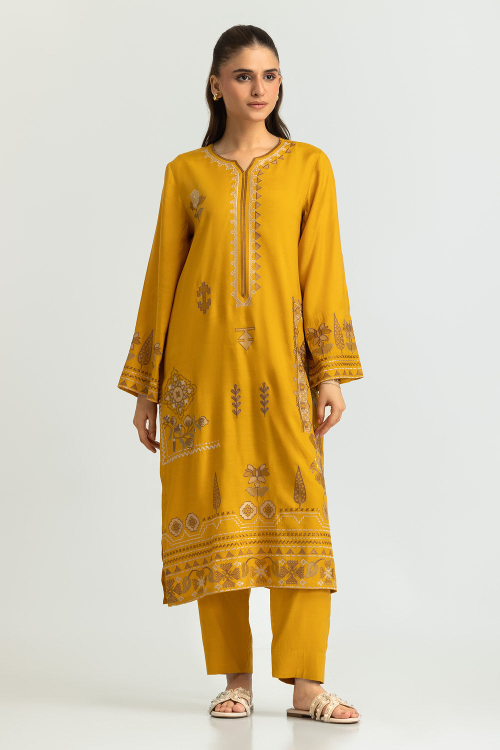 Raw Silk Embroidered Co-Ord Set