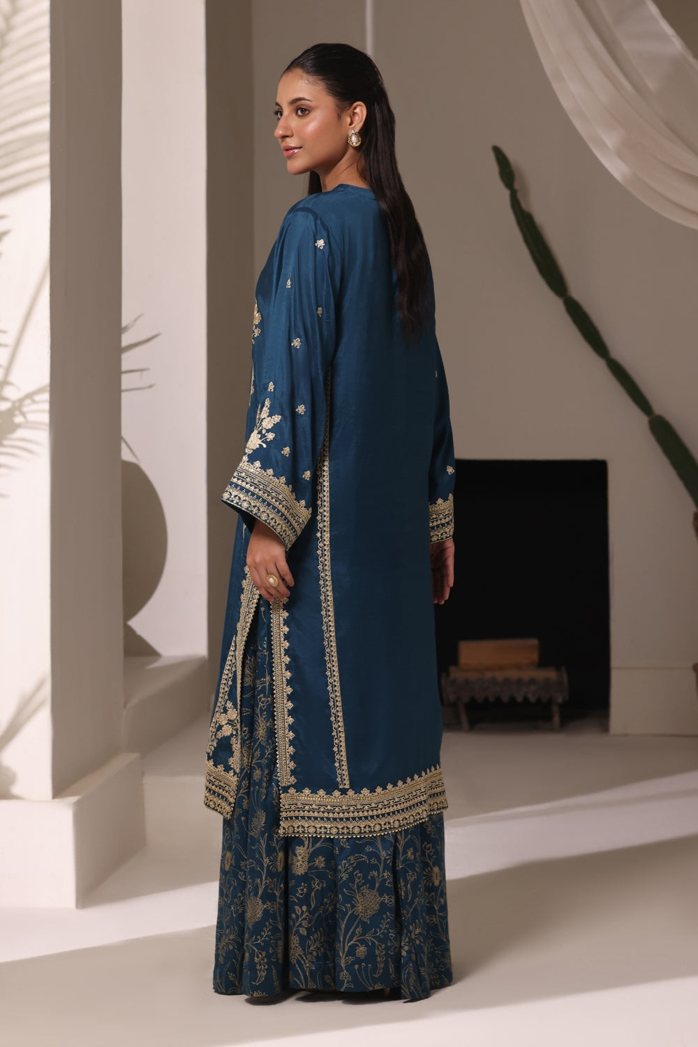 Rawsilk Embroidered Shirt And Trouser