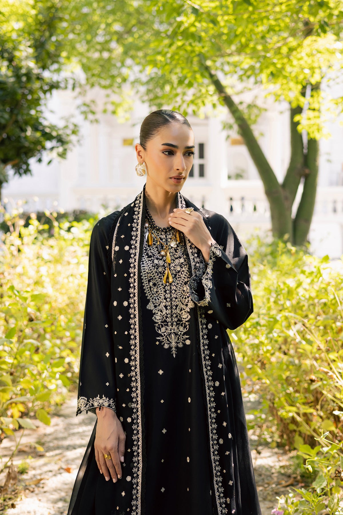 Rehel 3Pc - Festive Embroidered Lawn