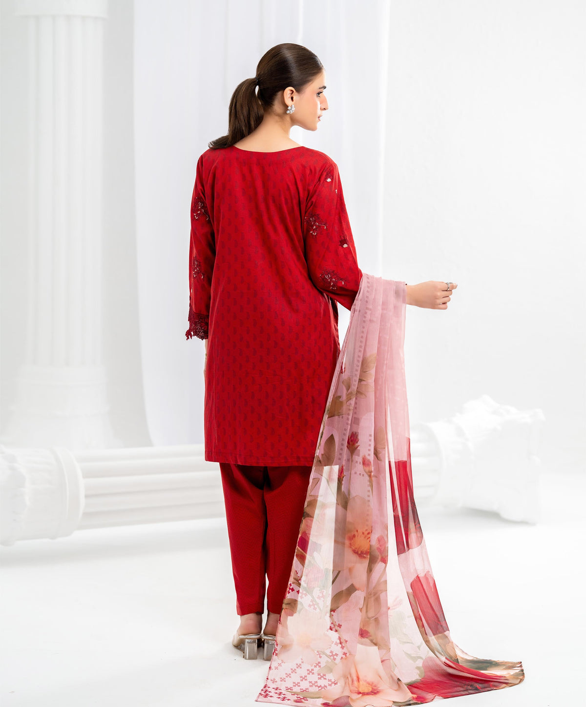 KEP-3P-001 RED-LAWN STITCHED 3PC