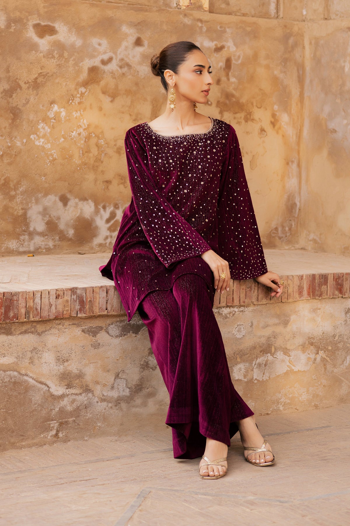 Rosa 2Pc - Velvet Formal Dress