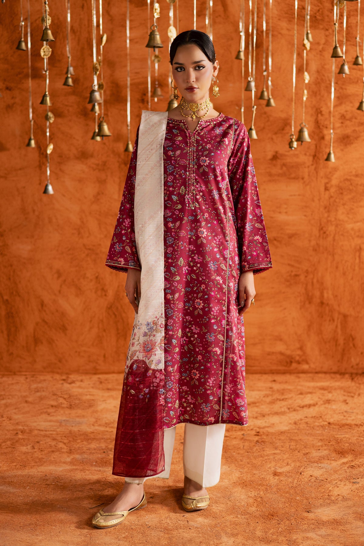 Roseshell 3Pc - Printed Lawn Dress