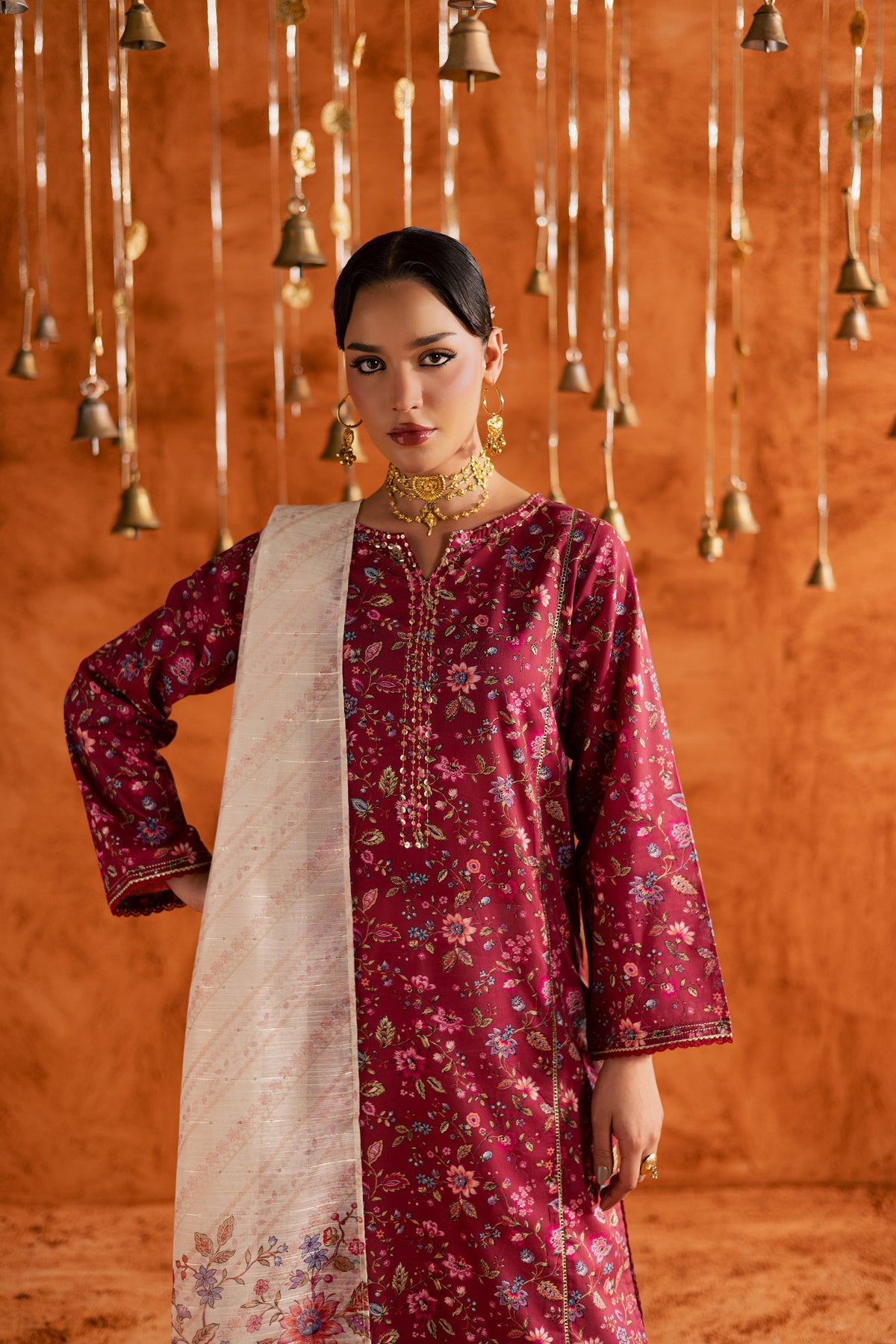 Roseshell 3Pc - Printed Lawn Dress