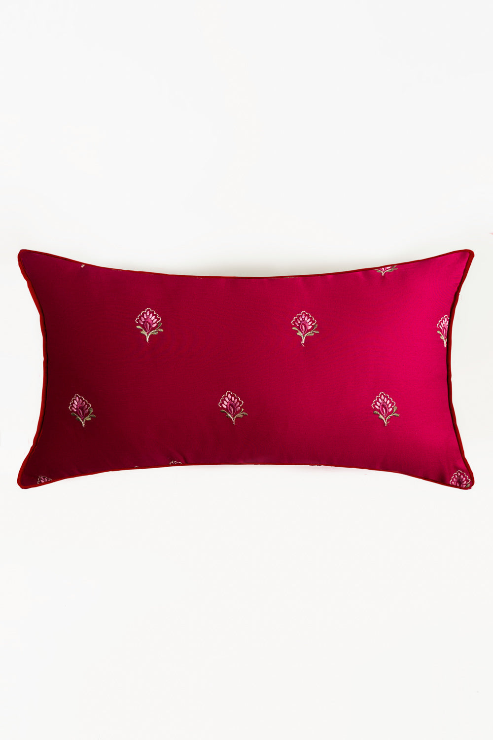 Ruby Gold Embroidered Deck Cushion Cover