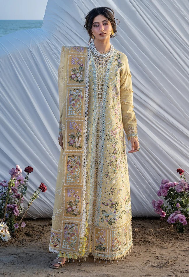 Mahnur - Luxury Lawn Embroidered 3 Piece Unstitched - S-02