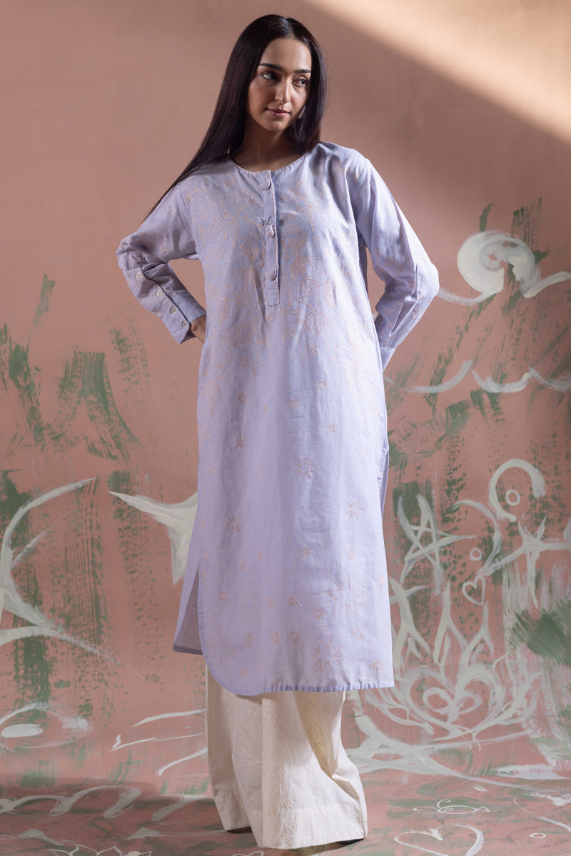 Ocean Whim Embroidered Kurta