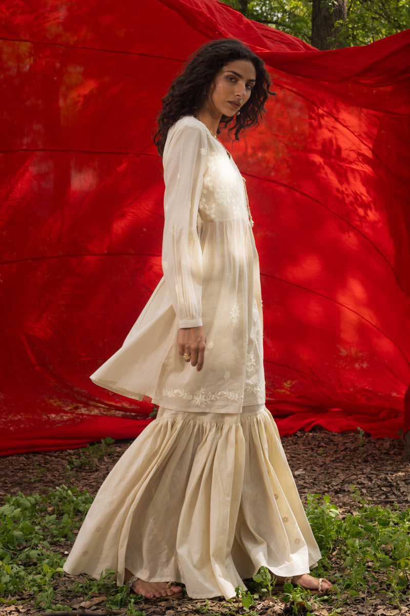 White Reverie Angrakha Set