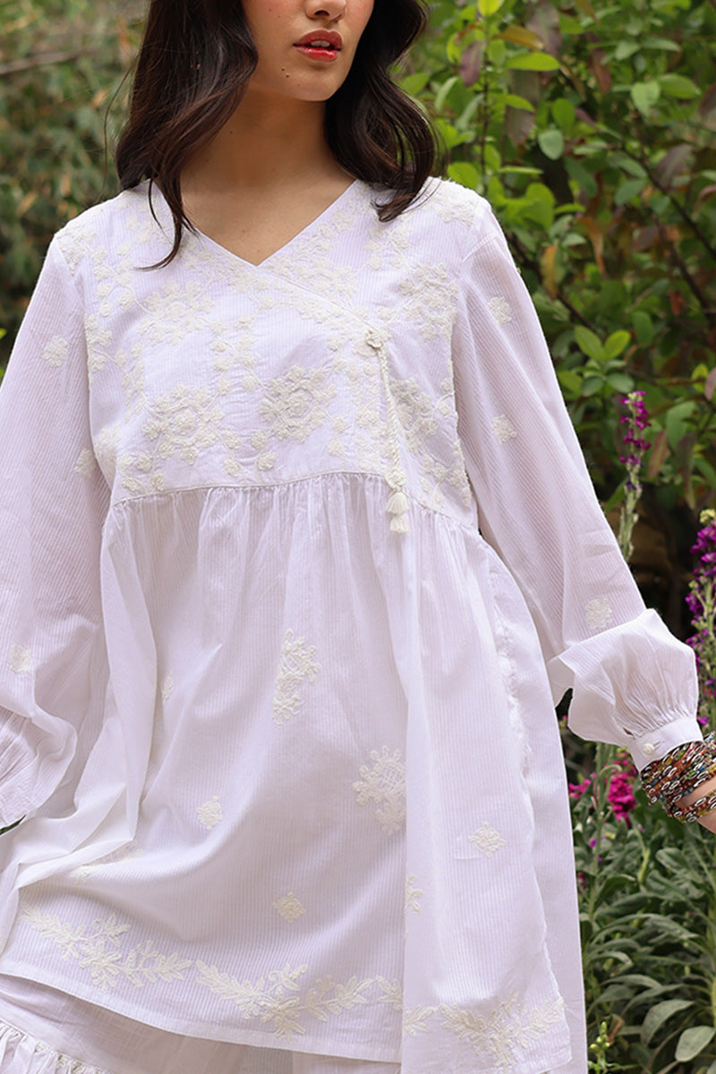 White Reverie Angrakha Set