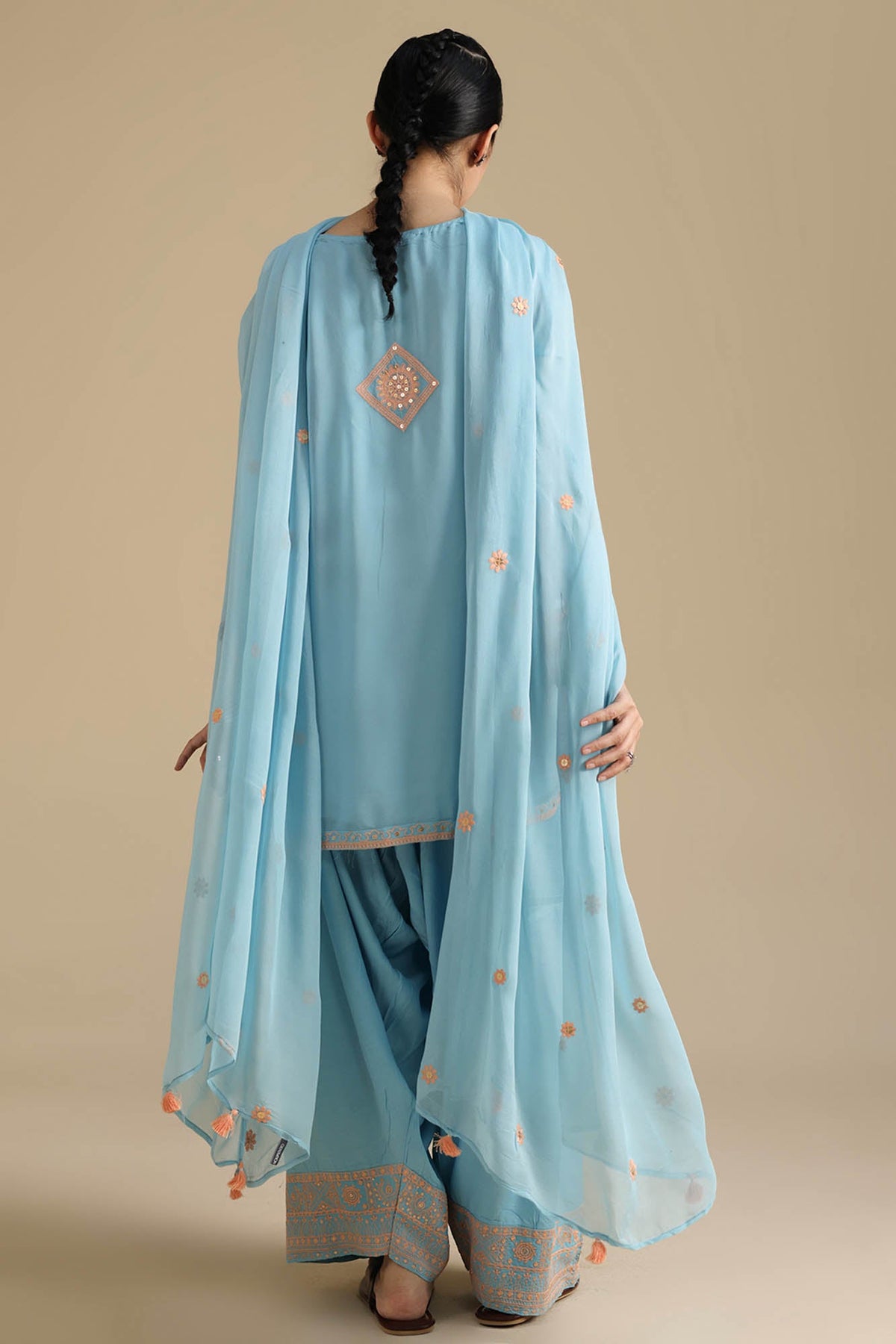 Sheesh Embroidered Farshi Set