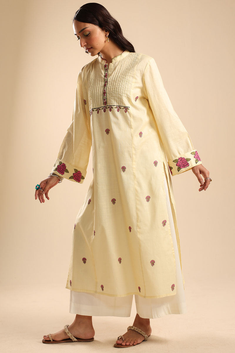 Rose Block Printed Kurta