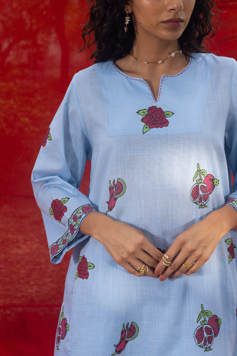 Laal Anar Block-Printed Set