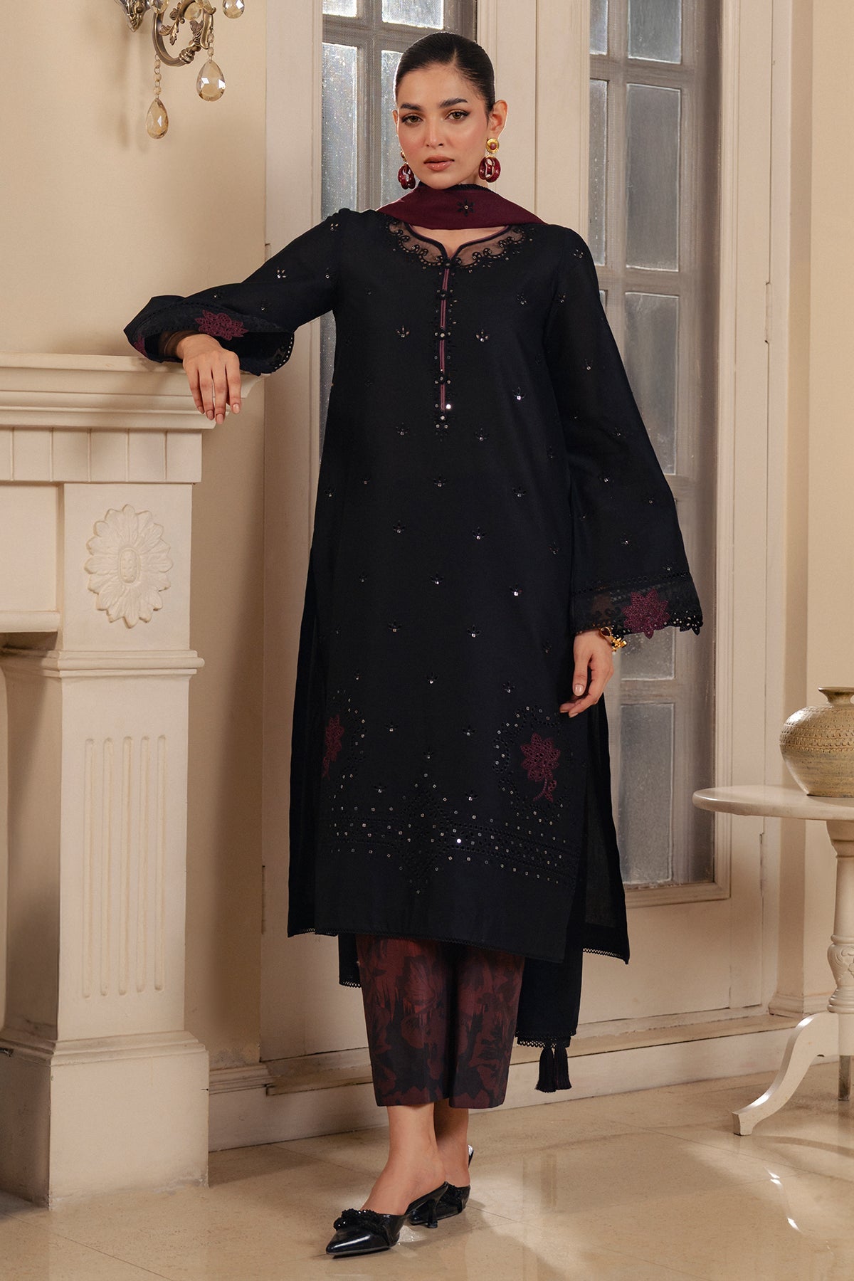 EMBROIDERED LAWN RTW-9342