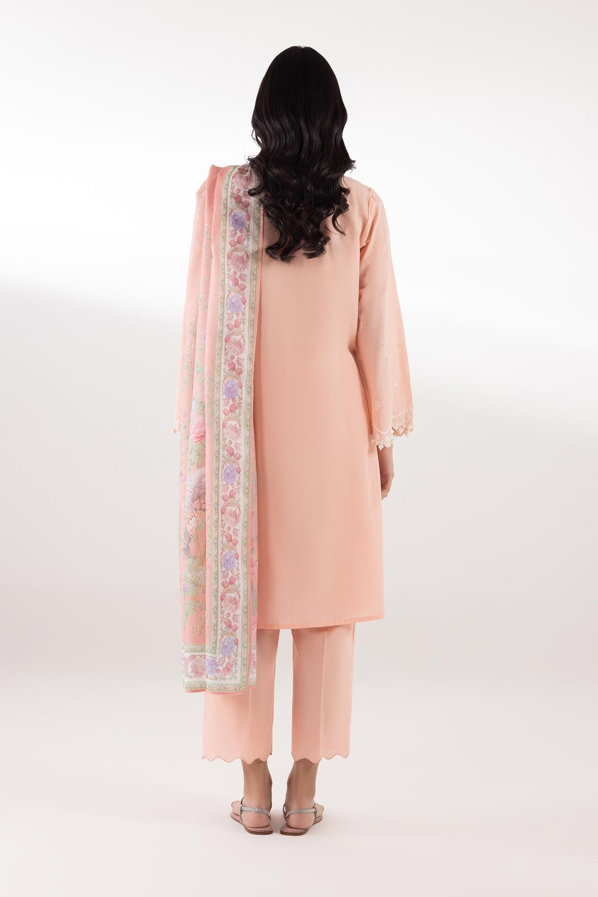 Stitched Embroidered Muzlin Lawn Suit