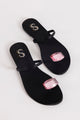 Black Minimal Toe-Ring Flats