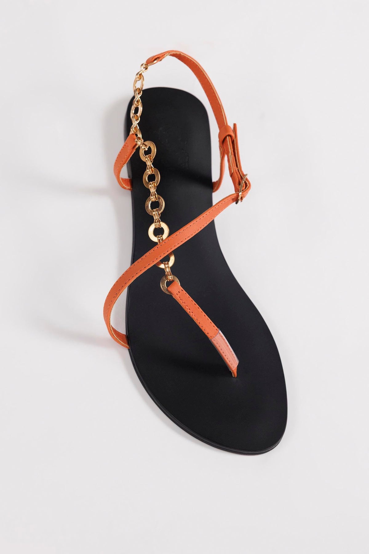 Black Orange Strap Slingblacks